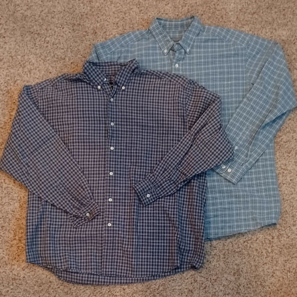 2 Eddie Bauer Button Up Shirts Dress Up Shirt - Picture 1 of 3